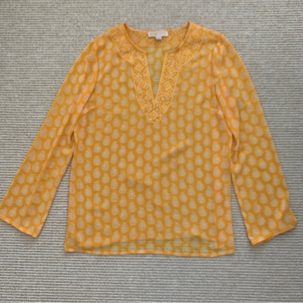 Michael Kors yellow Tunic to size Large